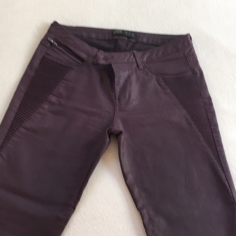 Beautiful faux leather burgundy pants. From  Zara.
